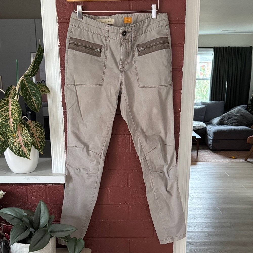 Anthropologie Grey/Tan Utility Pants Size 4
